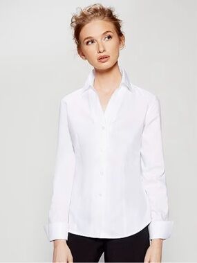 Calvin Klein Women's White Button-Down Shirt